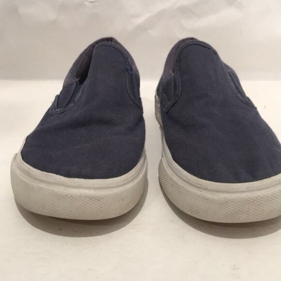 Old Navy Boys‎ Sz 3 Shoes Navy Blue Slip On Loafers Canvas Casual Preppy Neutral - Picture 3 of 11